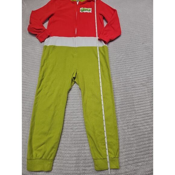 The Grinch Pajama Romper Kids Small 6/7 Fleece Christmas Sleeper - Picture 3 of 8